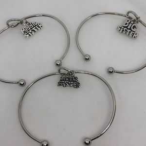 Silver 3 “friendship” Sisters Bracelets